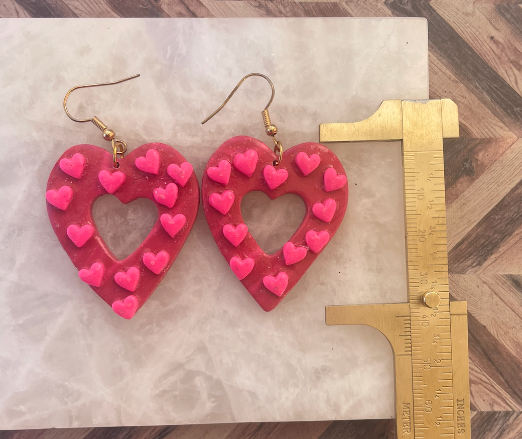 Open Frame Heart Earrings