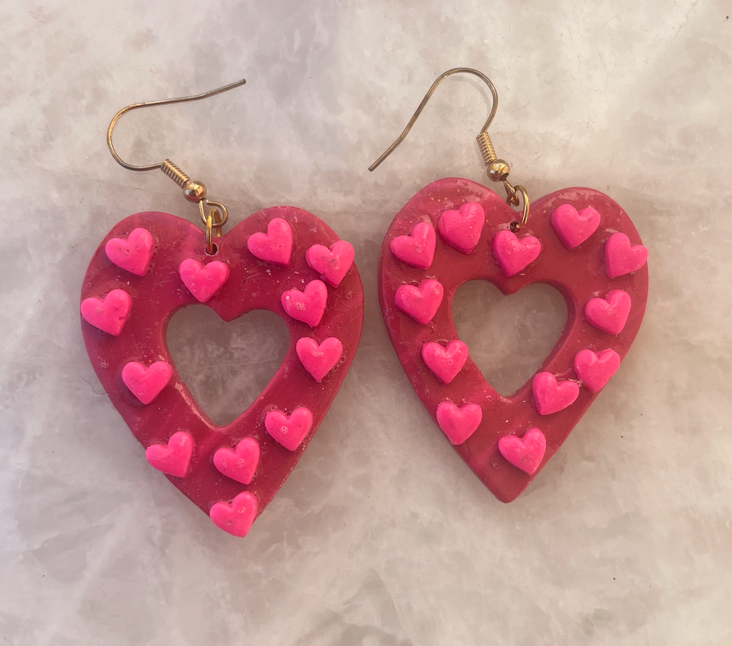 Open Frame Heart Earrings