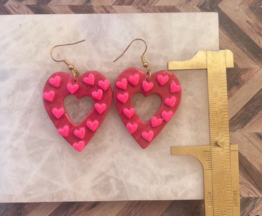 Open Frame Heart Earrings